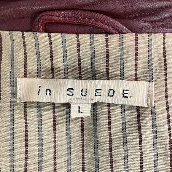 Unique Bordeaux/Oxblood leather jacket size large. Fully lined. Lovely shape - Picture 10 of 17